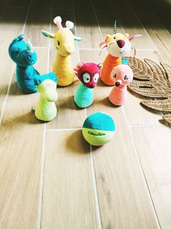 🦩Jeu de motricité - Quilles en tissu /peluche les animaux de la jungle - marque Lilliputiens