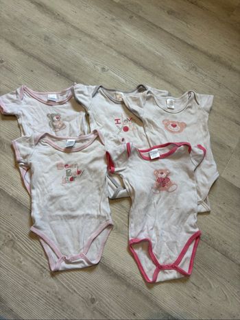 Lot de 5 bodies manches courtes