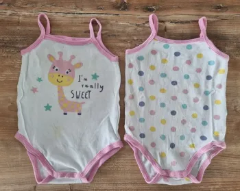 Lot de 2 body débardeur bretelles