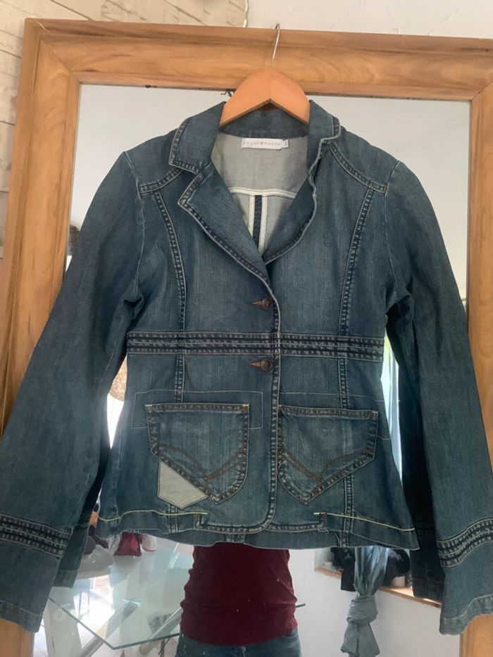 Veste en jean cache-cache taille 38 cintrée