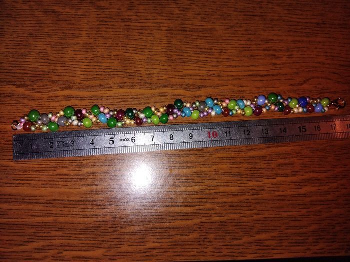 Bracelet en perles de rocaille avec fermoir en acier inoxydable - photo numéro 2