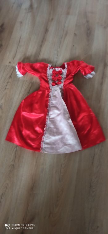 Robe de princesse rouge 5/7 ans