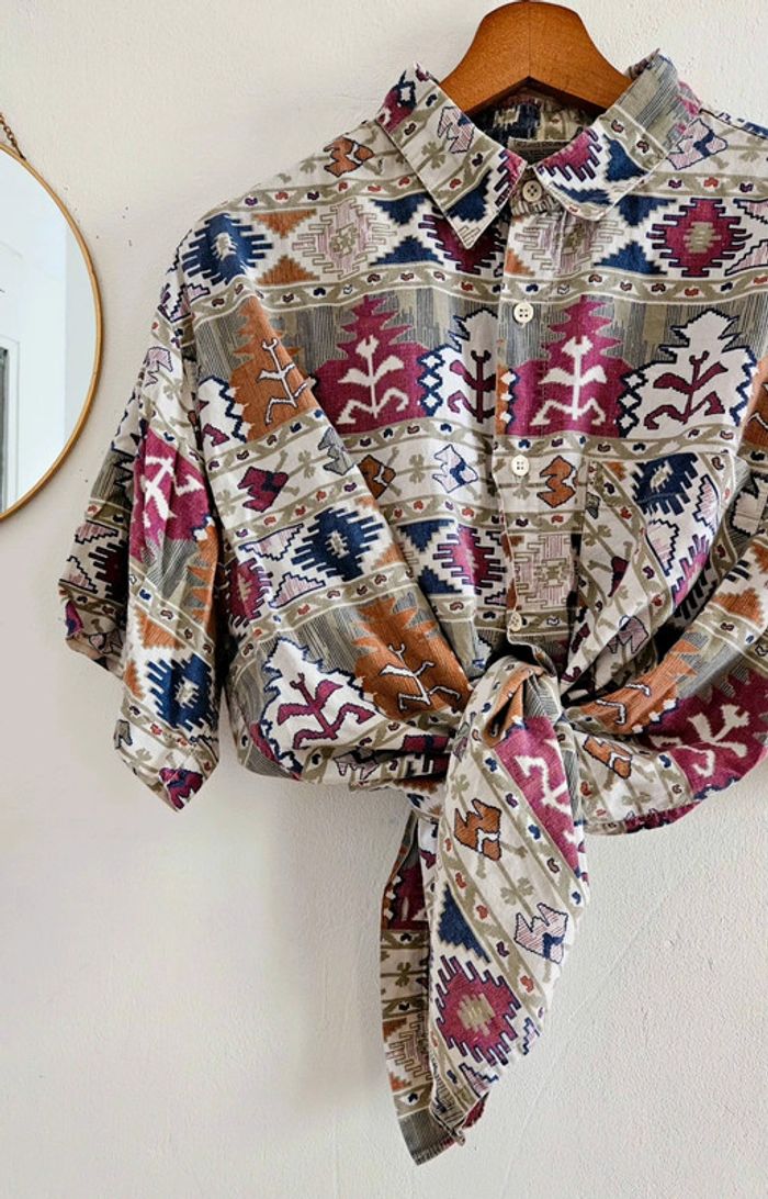 Chemise à motifs vintage 80's - photo numéro 2