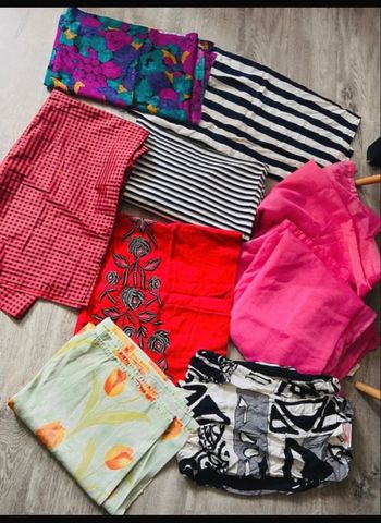 Lot tissus couture patron 