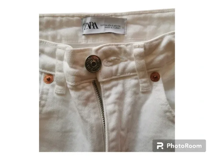 Jeans blanc Zara taille 34 - photo numéro 3