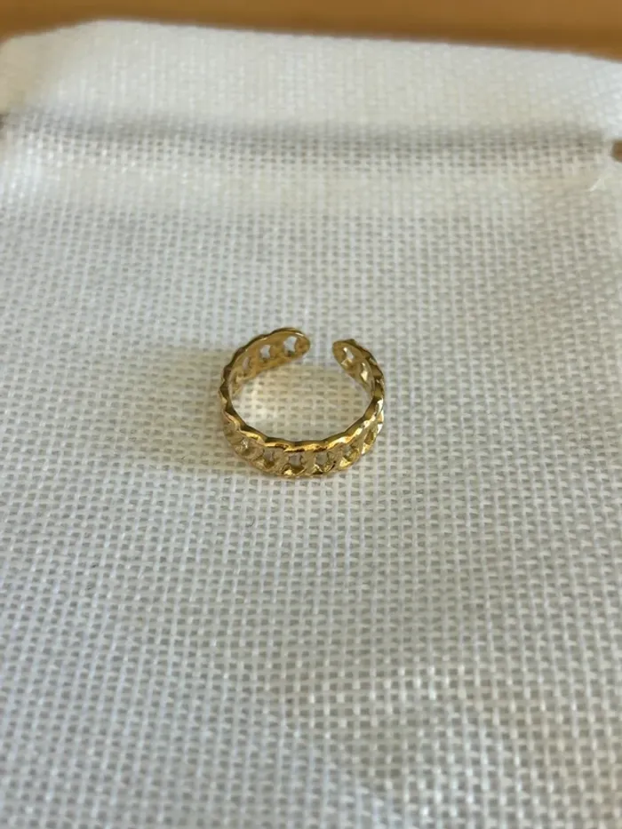 Bague chaîne dorée - photo numéro 3