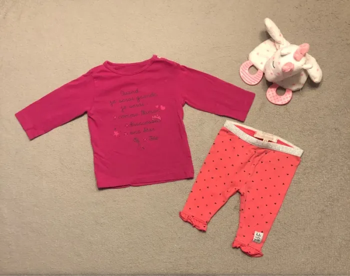 T-shirt manches longues et legging fille