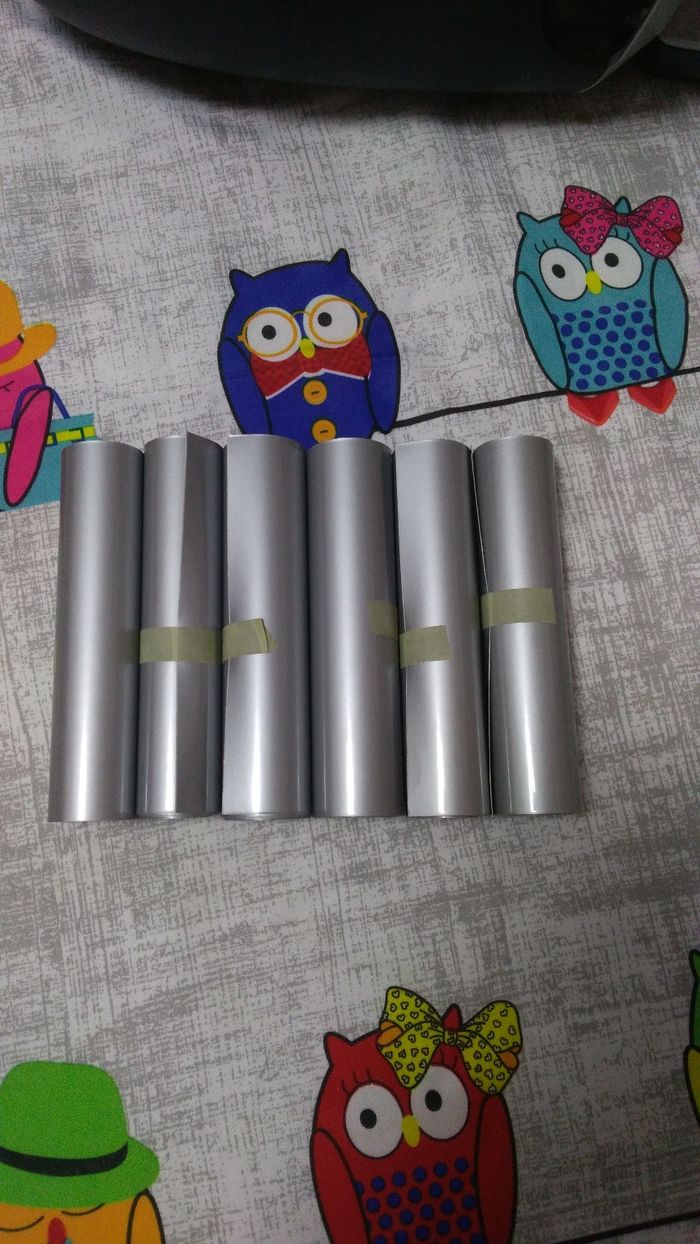 6 rouleaux vinyles adhésif permanents gris aluminium pour cricut joy
