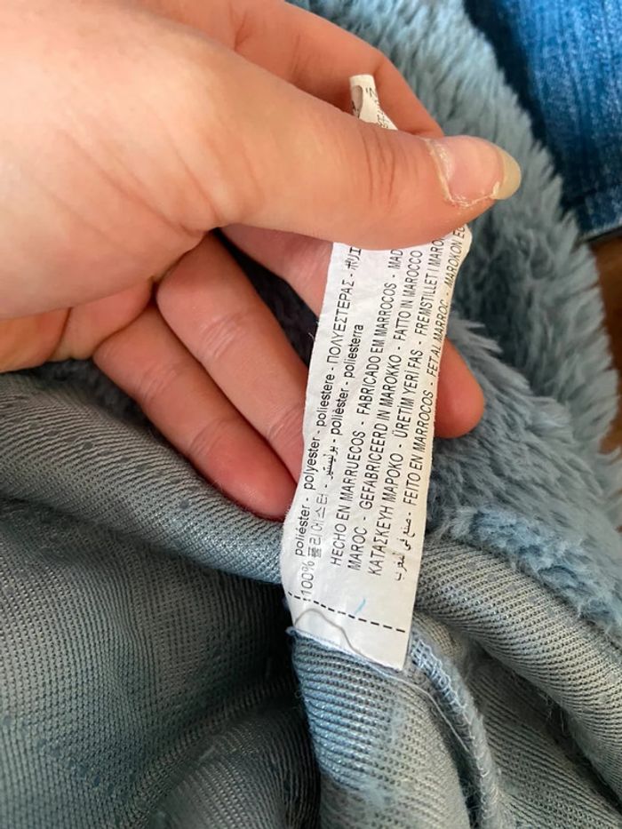 Pull bleu effet fourrure Zara Taille S - photo numéro 4