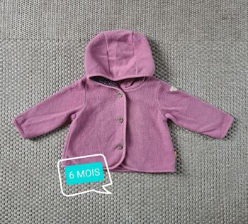 Gilet à capuche polaire fille - 6 mois