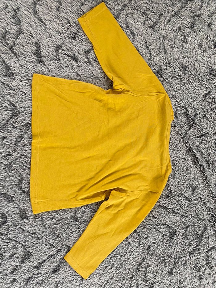 Teeshirt manches longues jaune - 12 mois - photo numéro 4