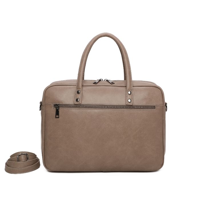 Sac business en pu taupe neuf jamais utilisé - photo numéro 3