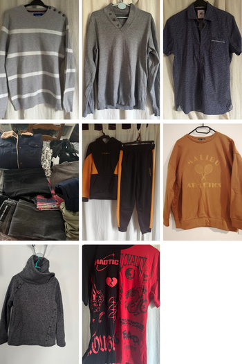 👕 Lot vêtements homme – 30 pièces environ – tailles XS à XL