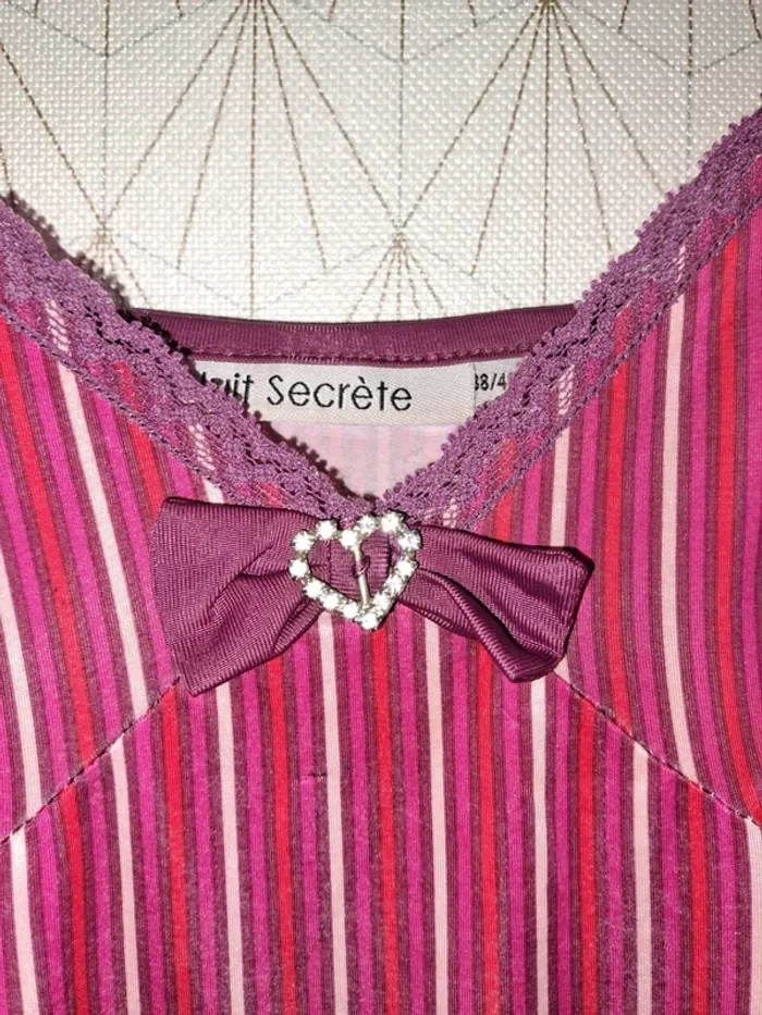 Magnifique nuisette fluide extensible nuit secrète 38/40 multicolore tbe - photo numéro 2