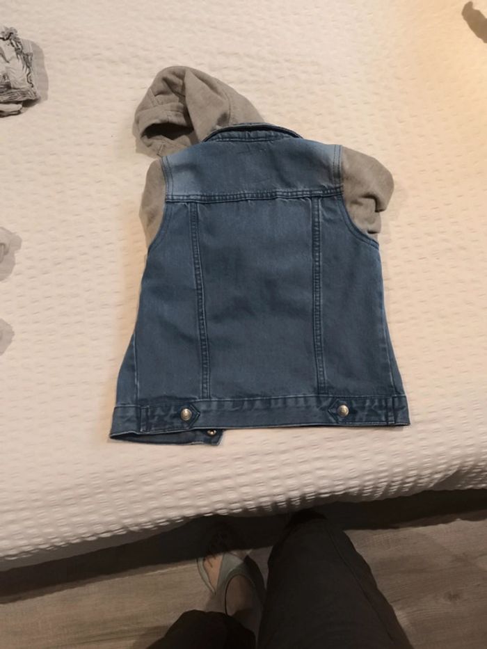 Veste jean et tissu - photo numéro 3