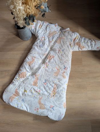 Gigoteuse turbulette zippée lapin 6-12 mois