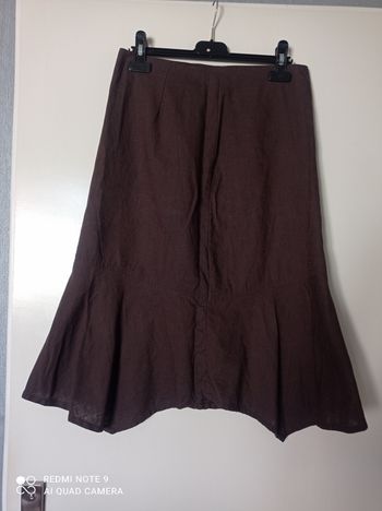Jupe mi-longue en lin, La Redoute, taille 36 (S)