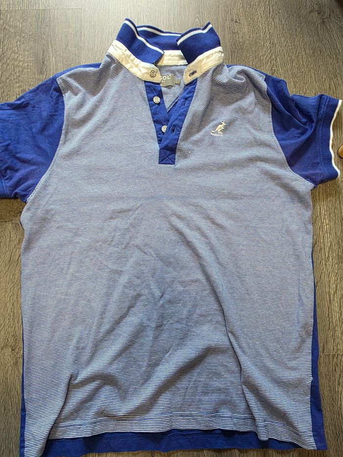 Polo bleu kangol très bon état taille M