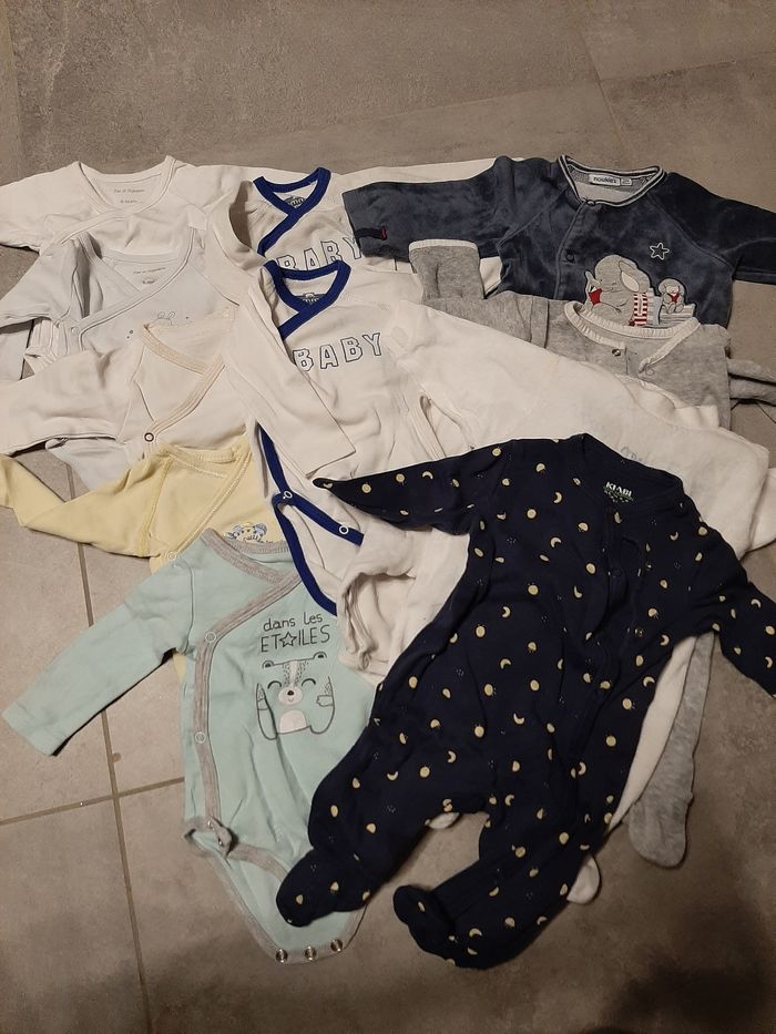 Lot pyjamas bodies 3 mois hiver