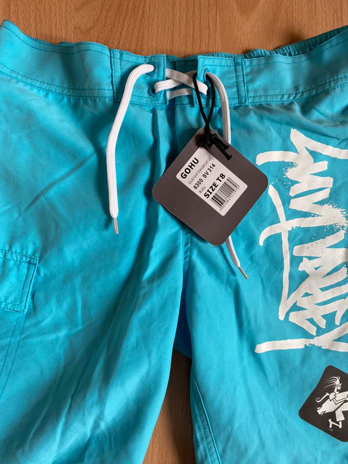 Beau short de bain/boardshort bleu turquoise T. 8 ans garçon neuf avec étiquette - photo numéro 3