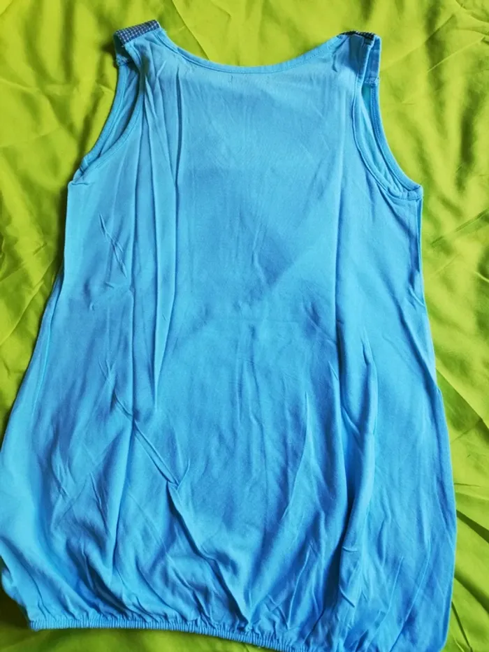 Débardeur turquoise fille - photo numéro 2