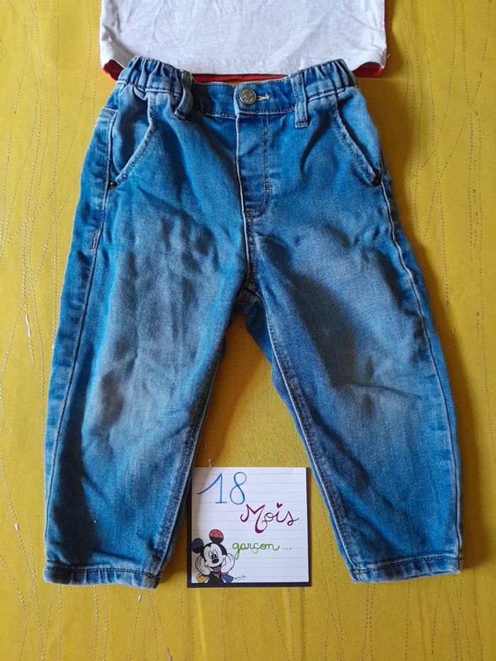 Ensemble Automne 18 mois Jean + Tee shirt manches longues Lulu Castagnette - photo numéro 3