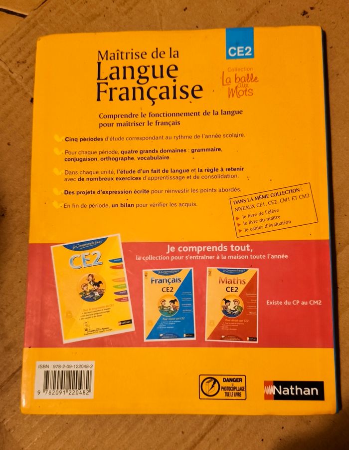Livre scolaire Maîtrise de la langue française ce2 - photo numéro 2