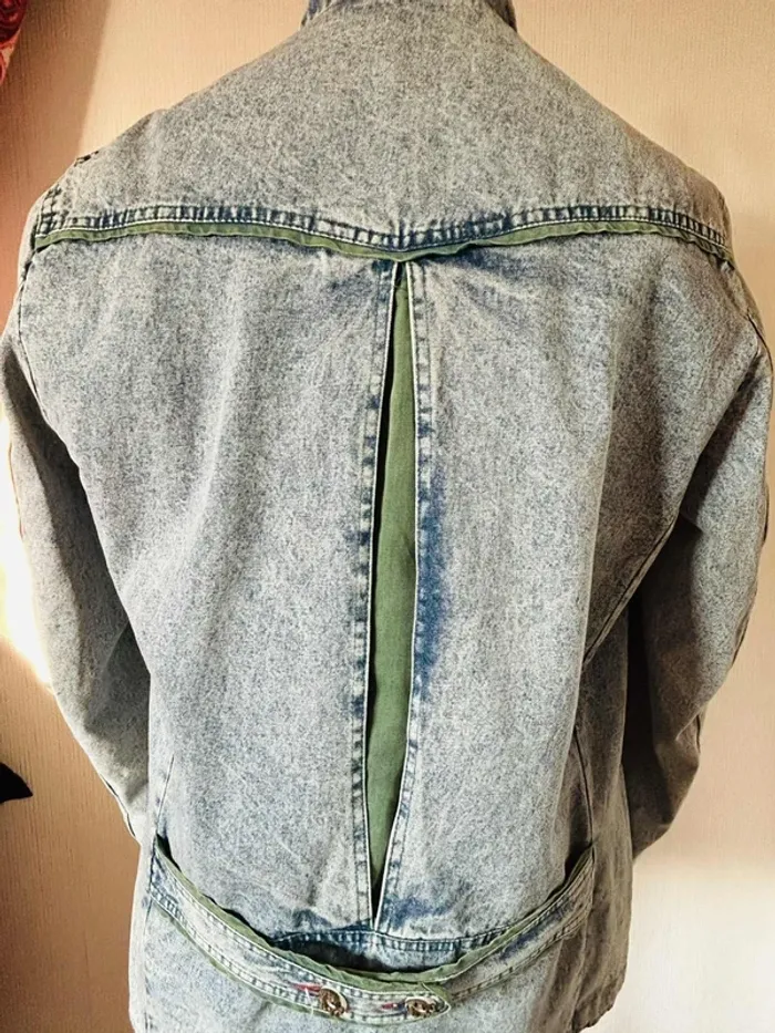 🔷🌿Veste jean Mustang vintage 90s Men’s Denim Jacket Alpine Trachten Y2K size M🌿🔷 - photo numéro 14