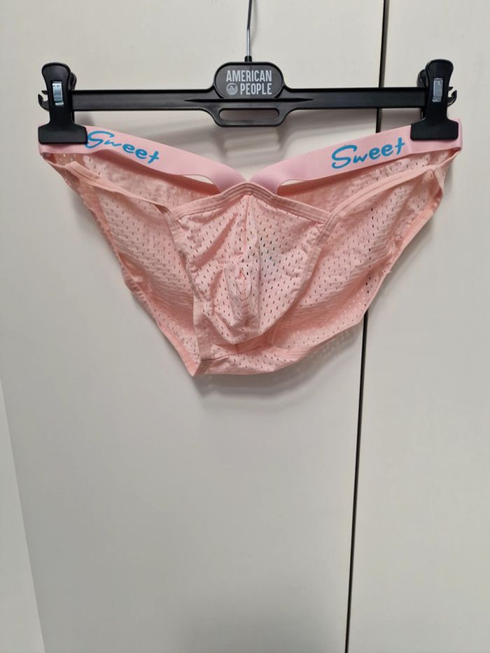 Slip Sexy Taille Basse Respirant Rose - photo numéro 2