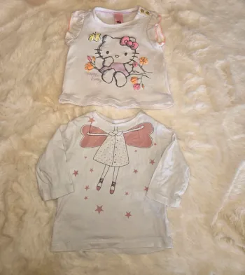 Lot 2 t-shirts bébé fille 3 mois