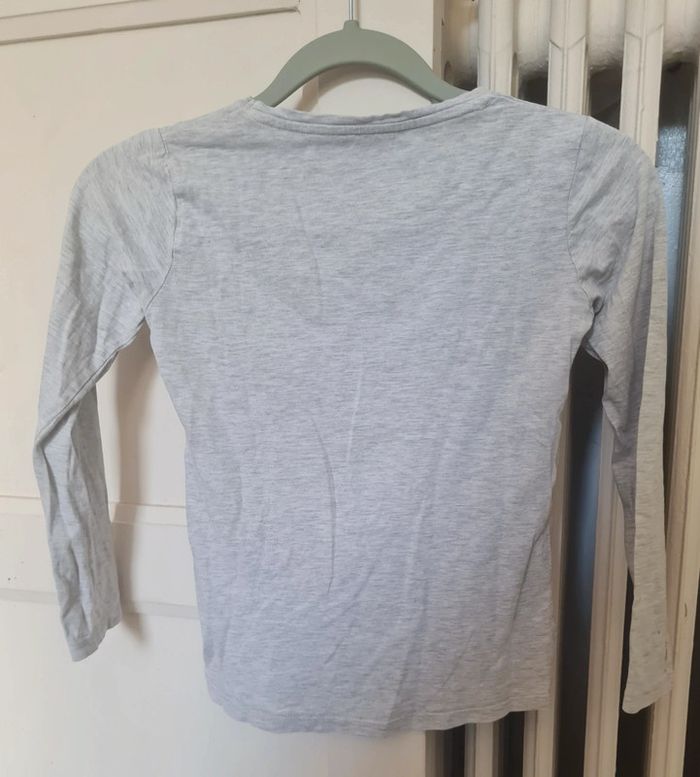 Tee shirt manches longues Gris Gemo taille 10 ans - photo numéro 3