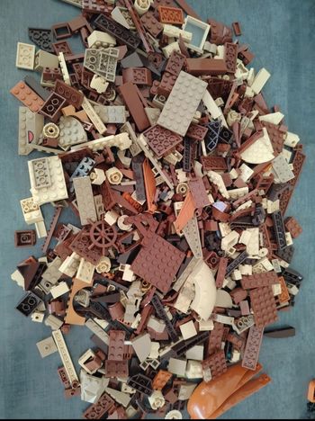 Lot de lego marron,sable et beige