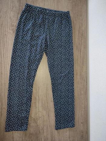 Legging Tape à l'oeil 8 ans bleu marine à pois blanc
