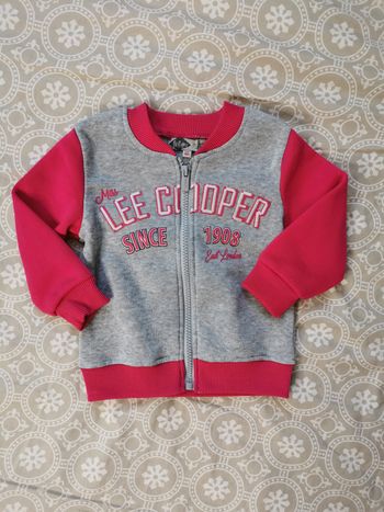 Veste bombers Lee Cooper rose gris 18 mois