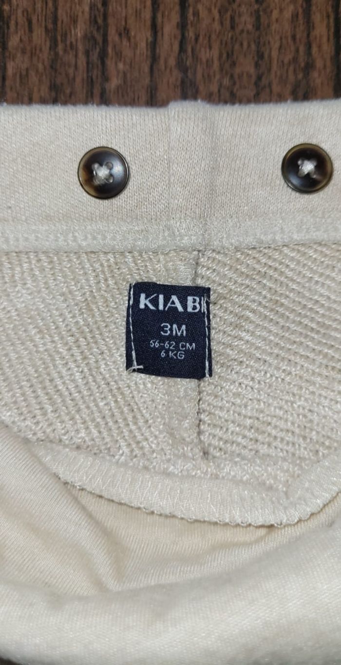 Salopette blanc/beige 3 mois - photo numéro 5