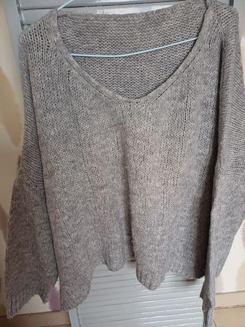 pull court à manches 3/4 pour femmes Taille Unique