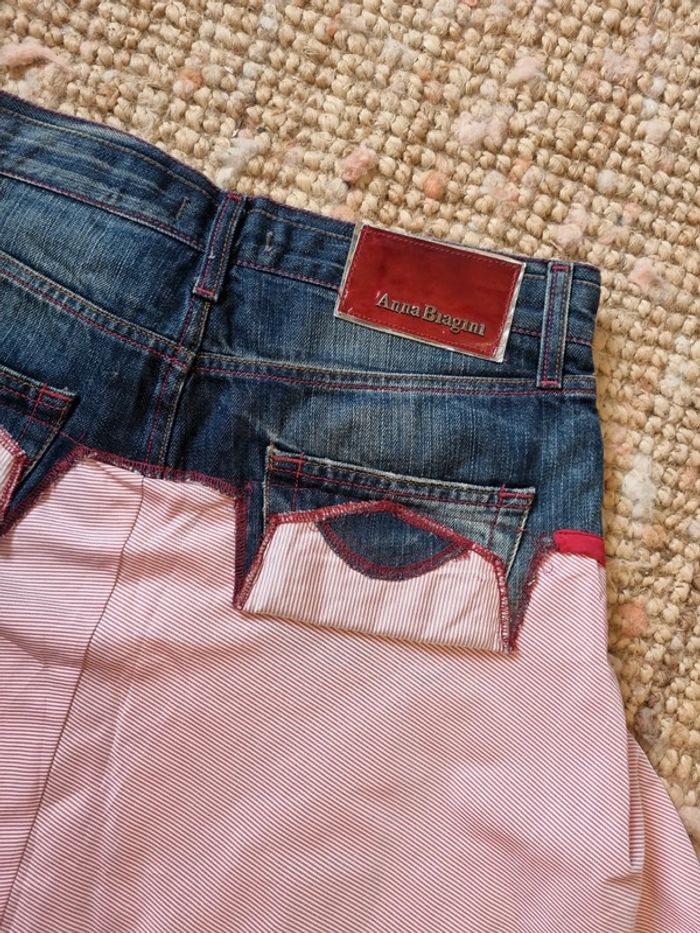 Jupe jean multi matière originale - photo numéro 6