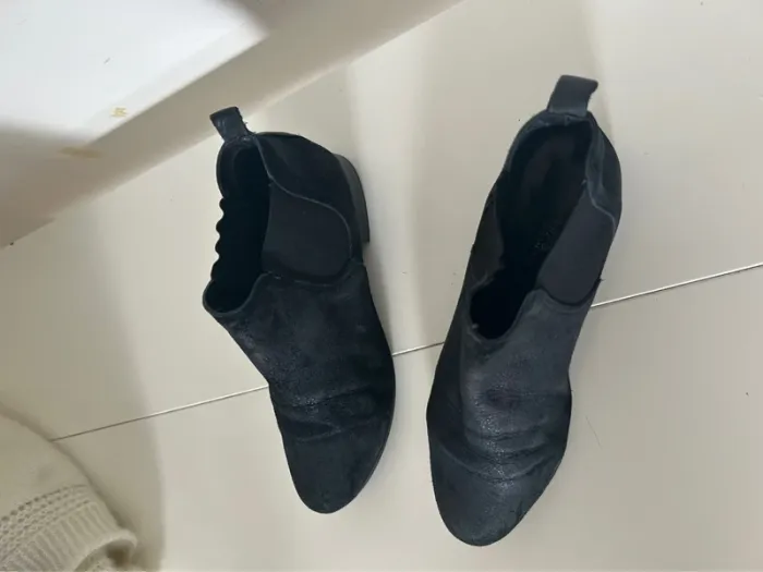 Reqins, bottines chaussures bleu irisé marine en cuir femme, pointure 36 - photo numéro 3