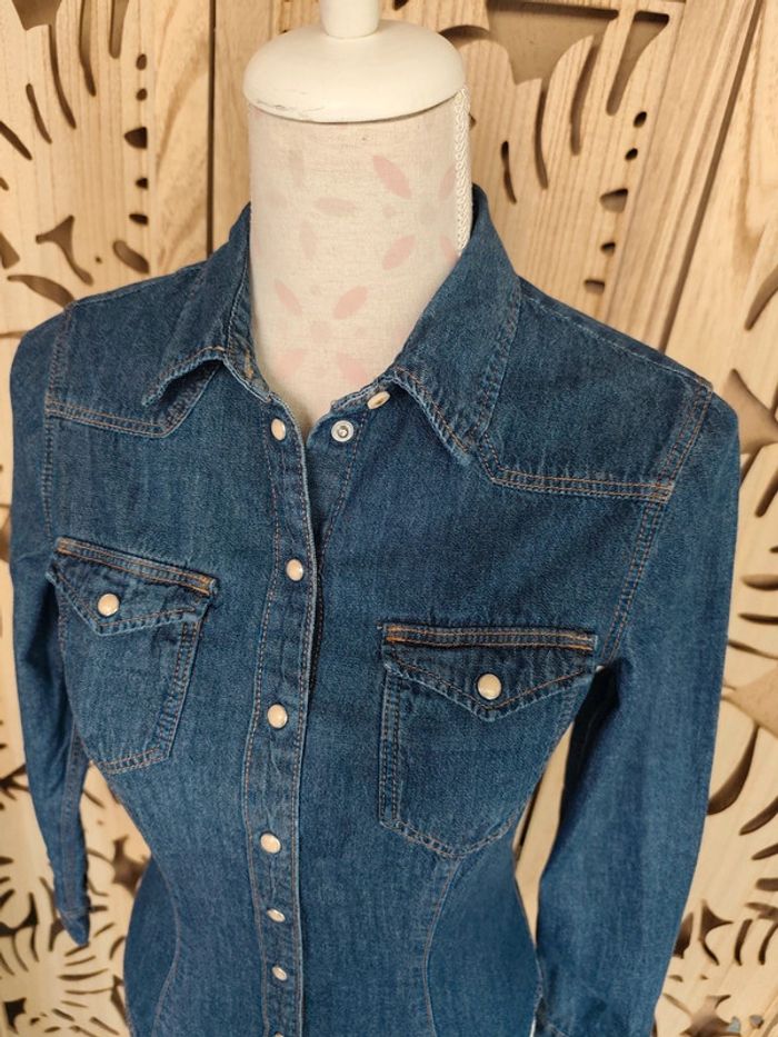 Chemise en Jean Femme, Coupe Cintrée - Taille 34 & Shirt - photo numéro 4