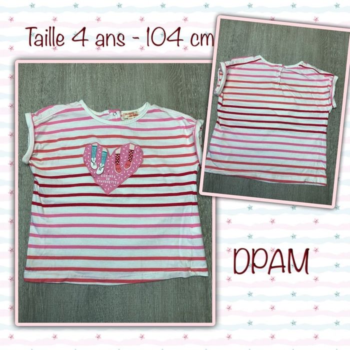 T-shirt -Copines de chaussettes - taille 4 ans - 104 cm
