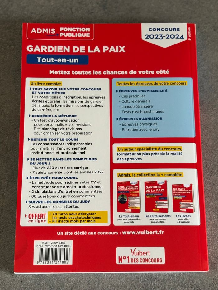 Livre concours gardien de la paix 2023/2024 - photo numéro 2