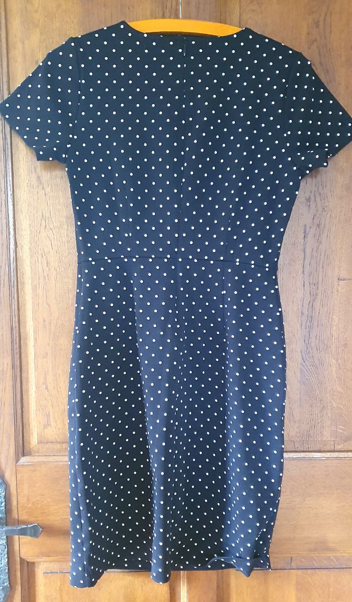 Robe droite habillée à pois - photo numéro 2