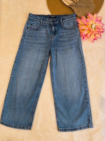 ​👖 Jean Wide Leg (Jambes Larges) CREEKS – Bleu Denim | 10 Ans