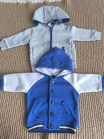 Lot de deux gilets a capuches