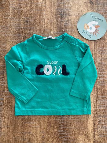 T-shirt manches longues NPO baby taille 6 mois