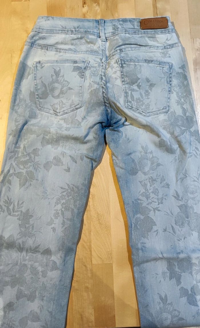 Jean fleurs bleu/gris Cimarron - photo numéro 3