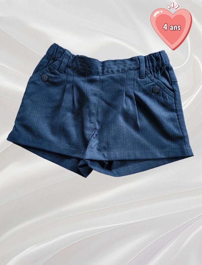 Short bleu marine fille 4 ans
