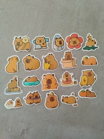Lot x20 stickers autocollants Capybara