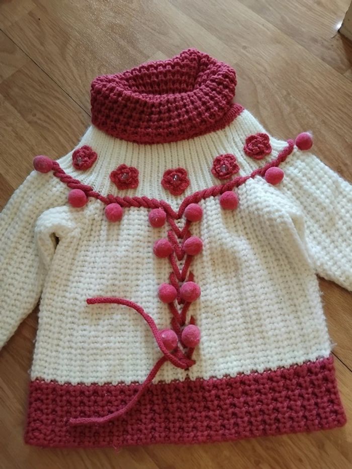 Pulls à col roulé fille 2ans - photo numéro 2