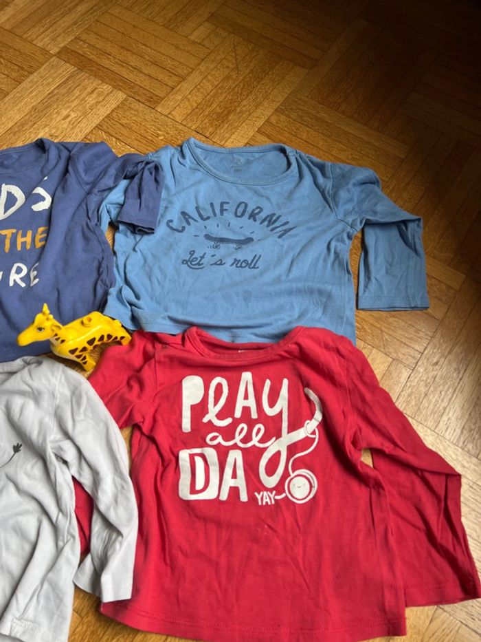 Lot 4 t-shirt fin manches longues 23mois Tex Baby - photo numéro 3